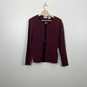 Christie & Jill 2 Piece Cardigan Set Womens Large Pullover Top Button Down Top